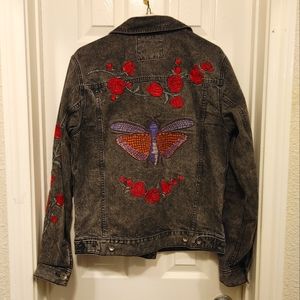 Urban Outfitters BDG Mens XS Embroidered Denim Jacket